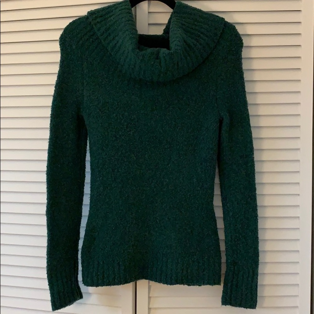 Emerald Green Cowl Neck Sweater
